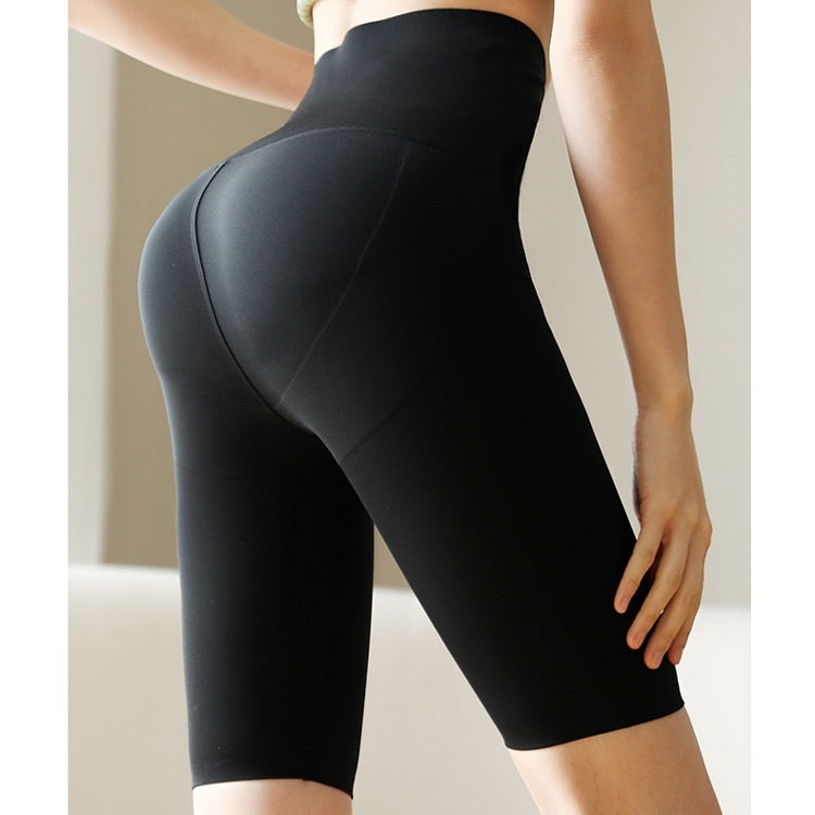 Women Breasted High-waisted Five-point Hip Pants