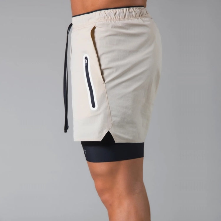 LYFT Loose Double Layer Quick-drying Fitness Shorts For Men