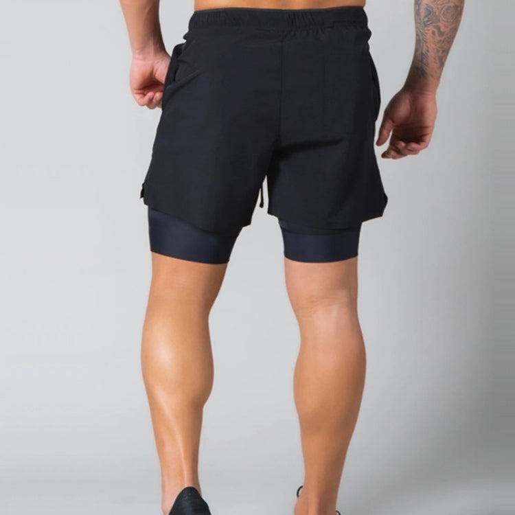 LYFT Loose Double Layer Quick-drying Fitness Shorts For Men