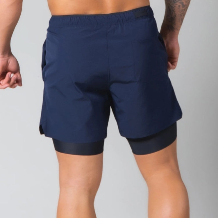 LYFT Loose Double Layer Quick-drying Fitness Shorts For Men