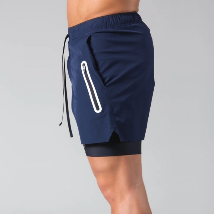 LYFT Loose Double Layer Quick-drying Fitness Shorts For Men