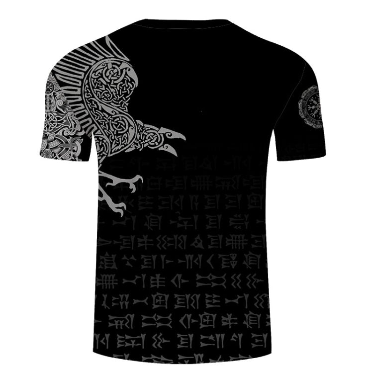 3D Printed Viking Pattern Loose Casual Short-sleeved T-shirt For Men