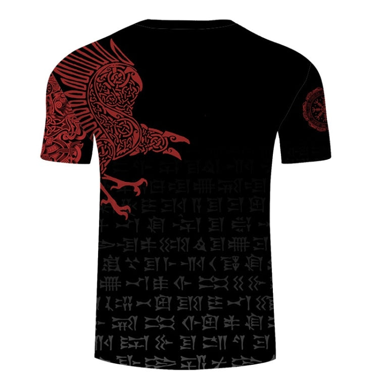 3D Printed Viking Pattern Loose Casual Short-sleeved T-shirt For Men
