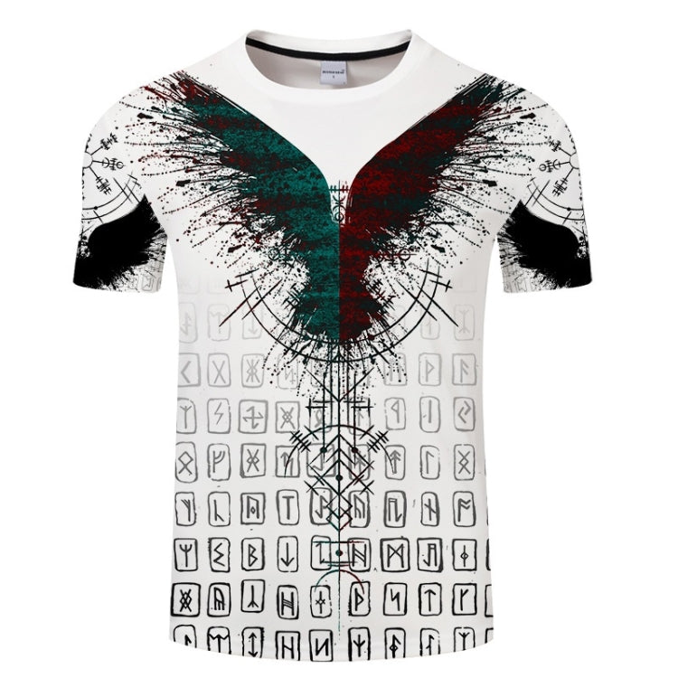 3D Printed Viking Pattern Loose Casual Short-sleeved T-shirt For Men