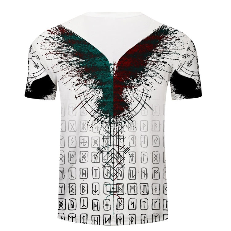3D Printed Viking Pattern Loose Casual Short-sleeved T-shirt For Men