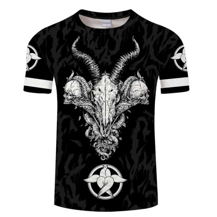 3D Printed Viking Pattern Loose Casual Short-sleeved T-shirt For Men