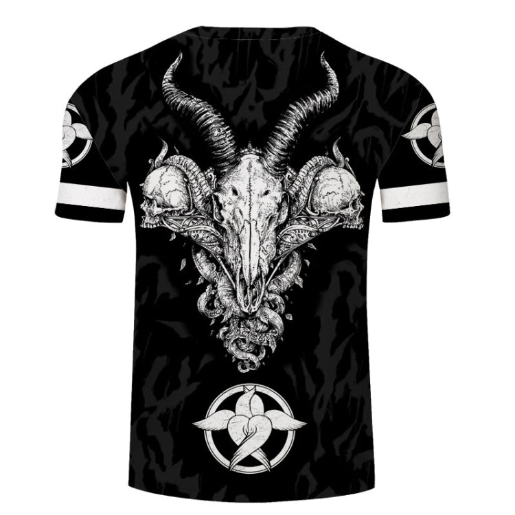 3D Printed Viking Pattern Loose Casual Short-sleeved T-shirt For Men
