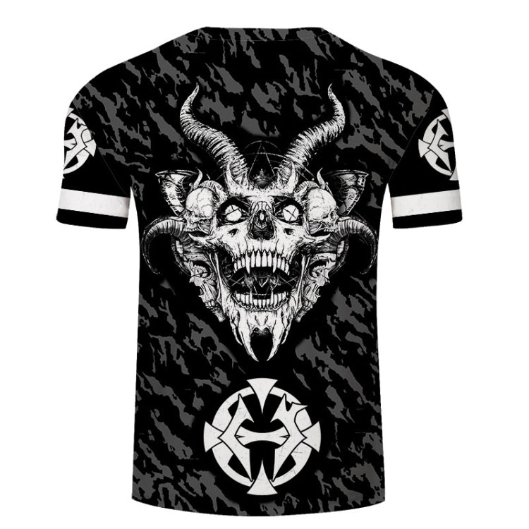 3D Printed Viking Pattern Loose Casual Short-sleeved T-shirt For Men