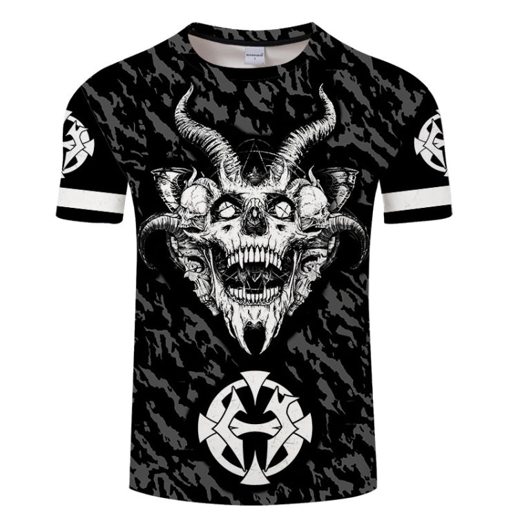 3D Printed Viking Pattern Loose Casual Short-sleeved T-shirt For Men