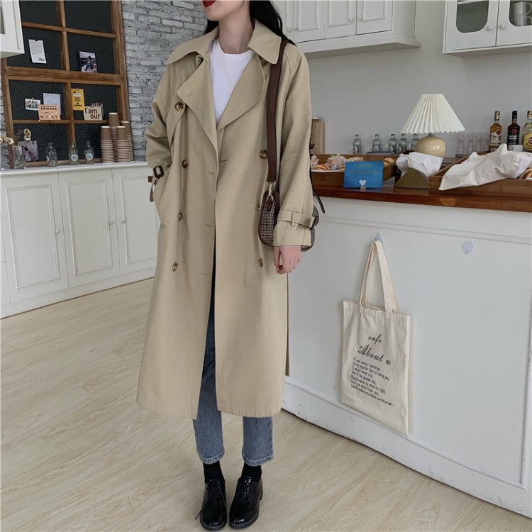 Ladies British Style Mid-length Trench Coat