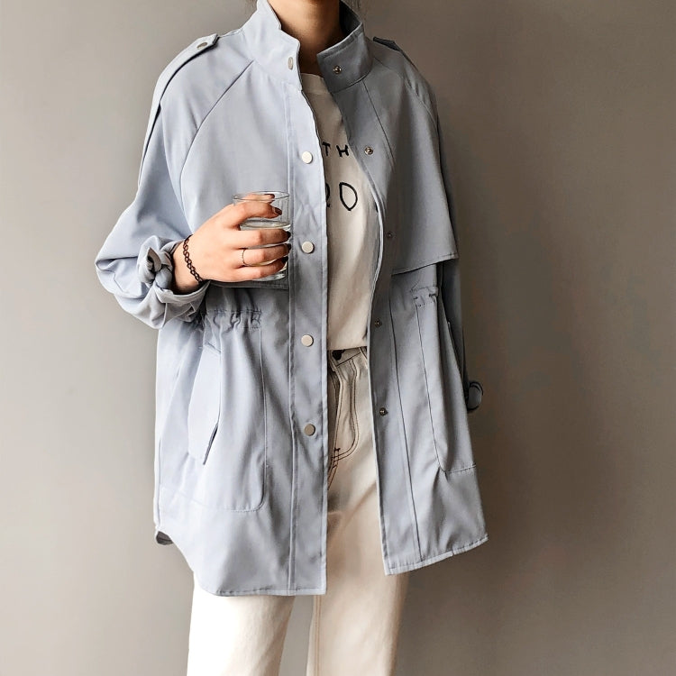Ladies Fashion Loose Short Casual Windbreaker Jacket