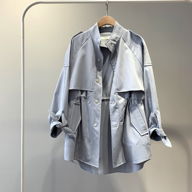 Ladies Fashion Loose Short Casual Windbreaker Jacket