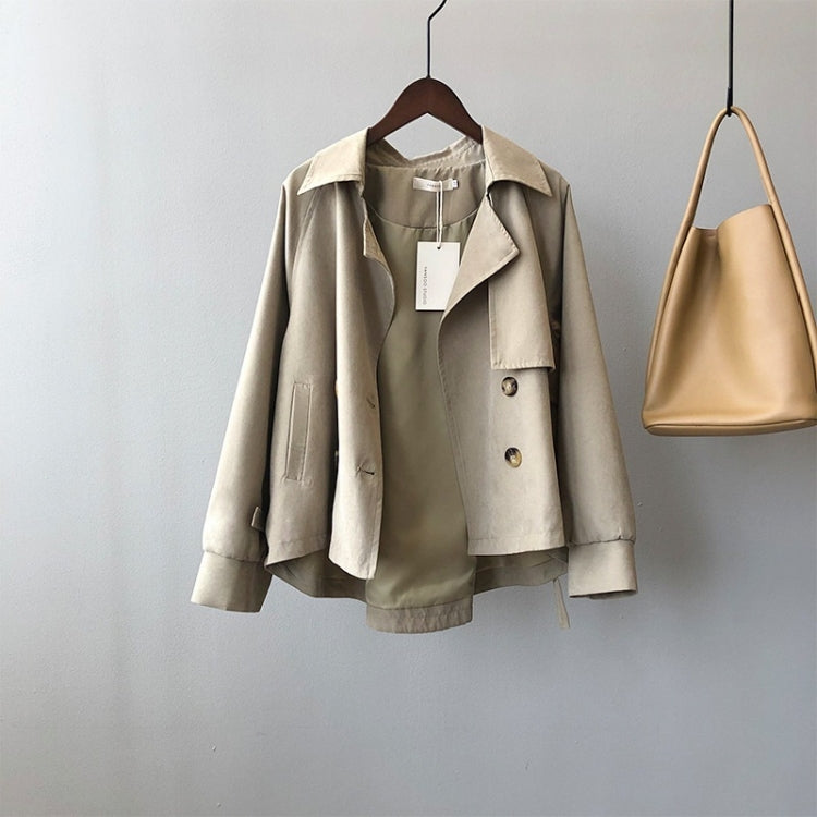 Ladies Retro Short Loose Windbreaker Jacket