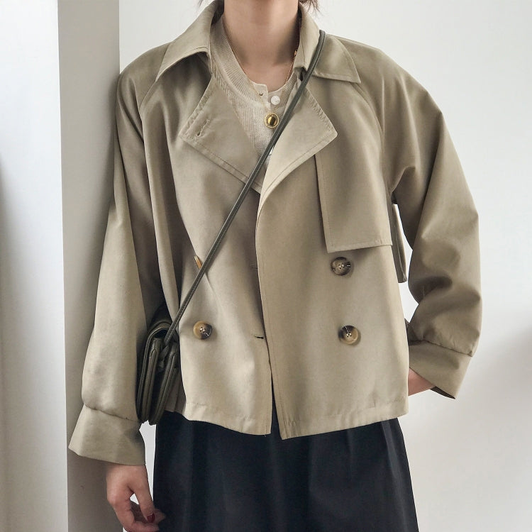 Ladies Retro Short Loose Windbreaker Jacket