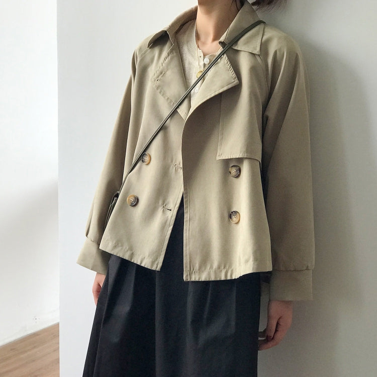 Ladies Retro Short Loose Windbreaker Jacket
