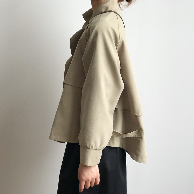 Ladies Retro Short Loose Windbreaker Jacket