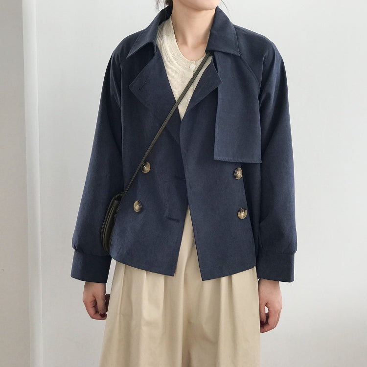 Ladies Retro Short Loose Windbreaker Jacket