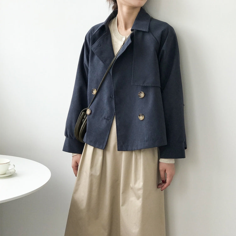 Ladies Retro Short Loose Windbreaker Jacket