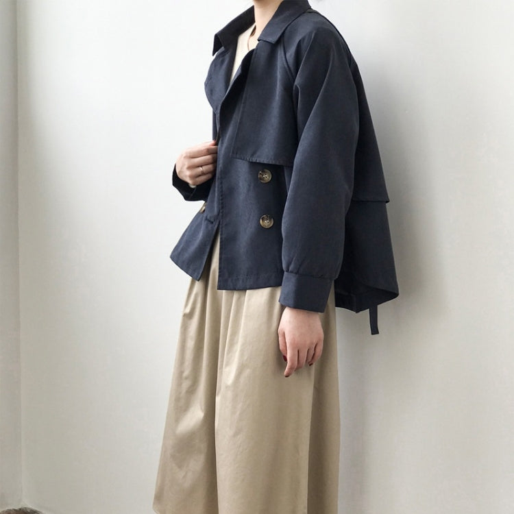 Ladies Retro Short Loose Windbreaker Jacket