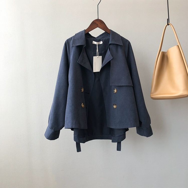 Ladies Retro Short Loose Windbreaker Jacket