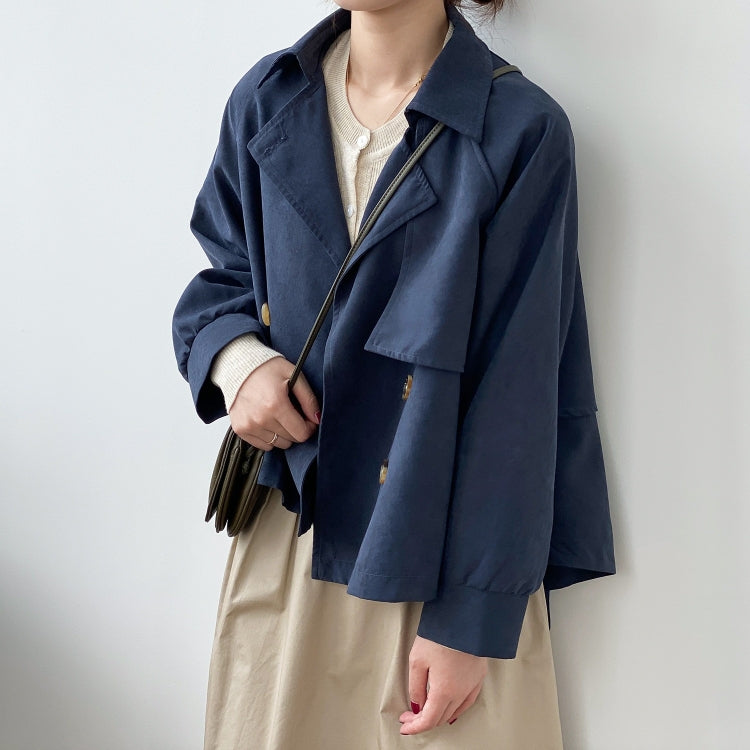 Ladies Retro Short Loose Windbreaker Jacket