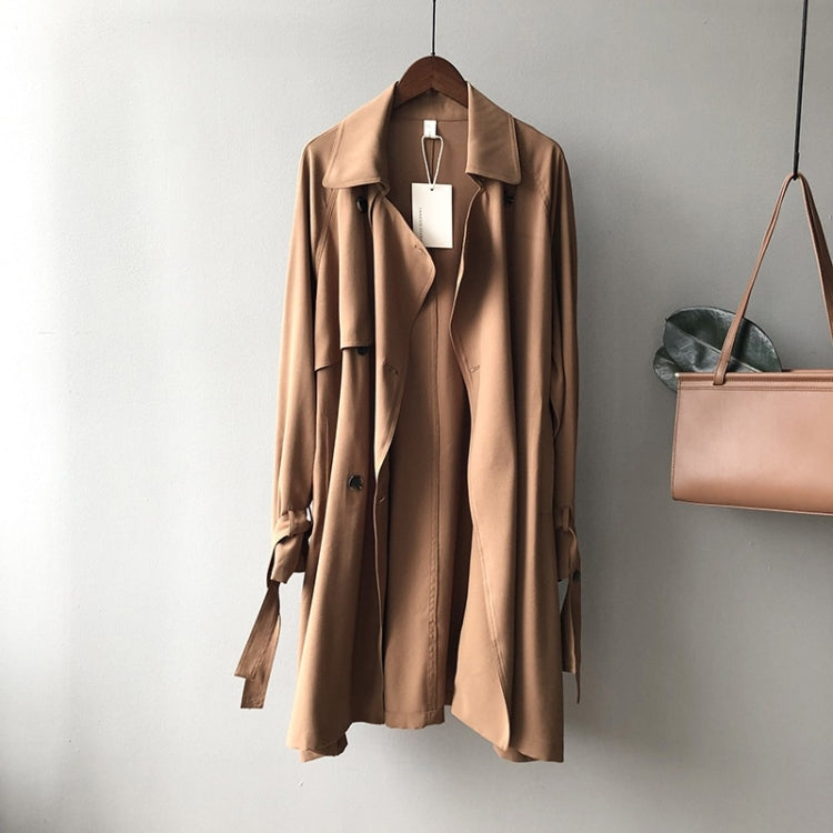 Ladies Mid-length Loose Windbreaker Jacket