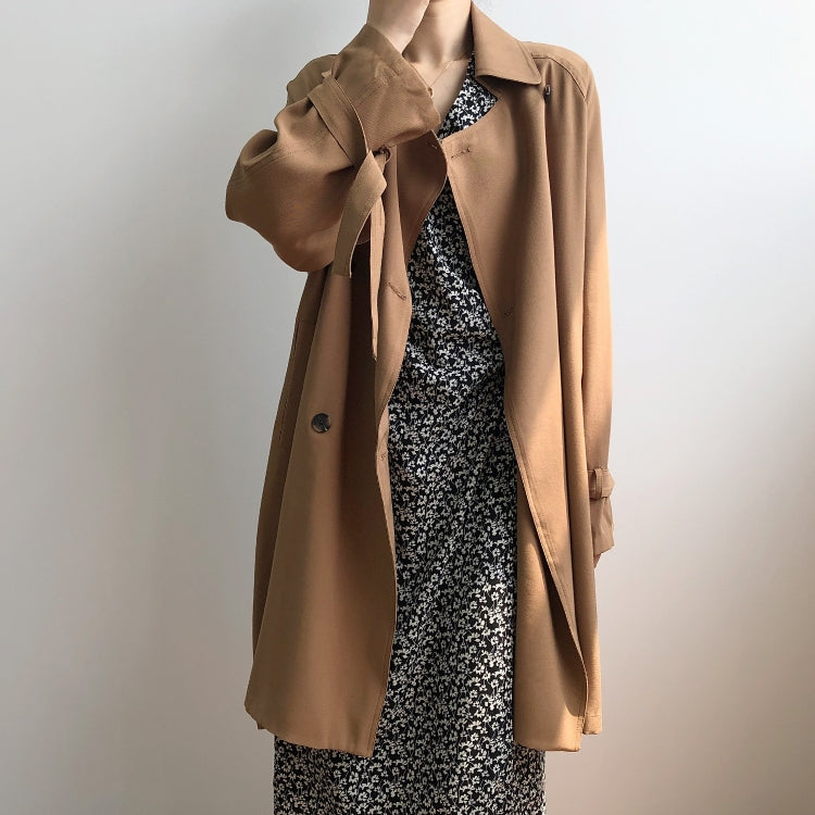 Ladies Mid-length Loose Windbreaker Jacket