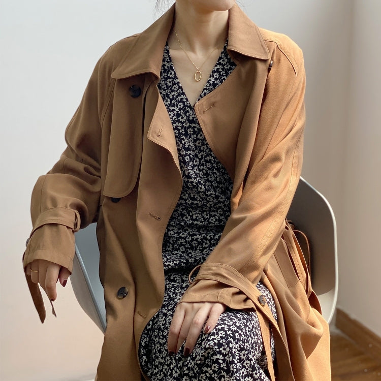 Ladies Mid-length Loose Windbreaker Jacket