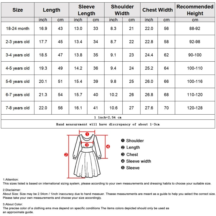 Spring and Autumn Striped Long Sleeve Dress for Girls