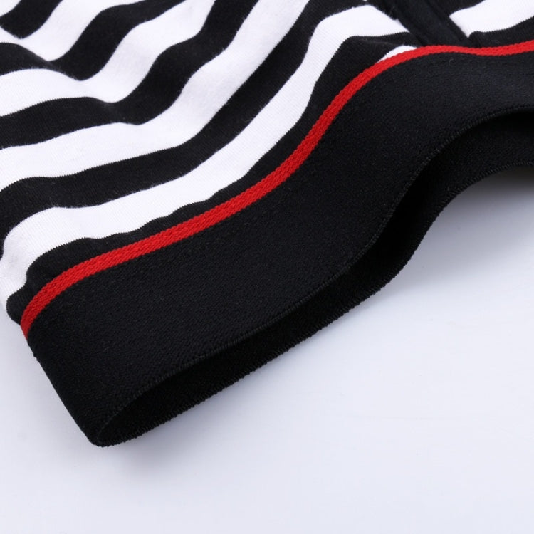 Men Sports Long Strip Texture Flat Angle Underwear
