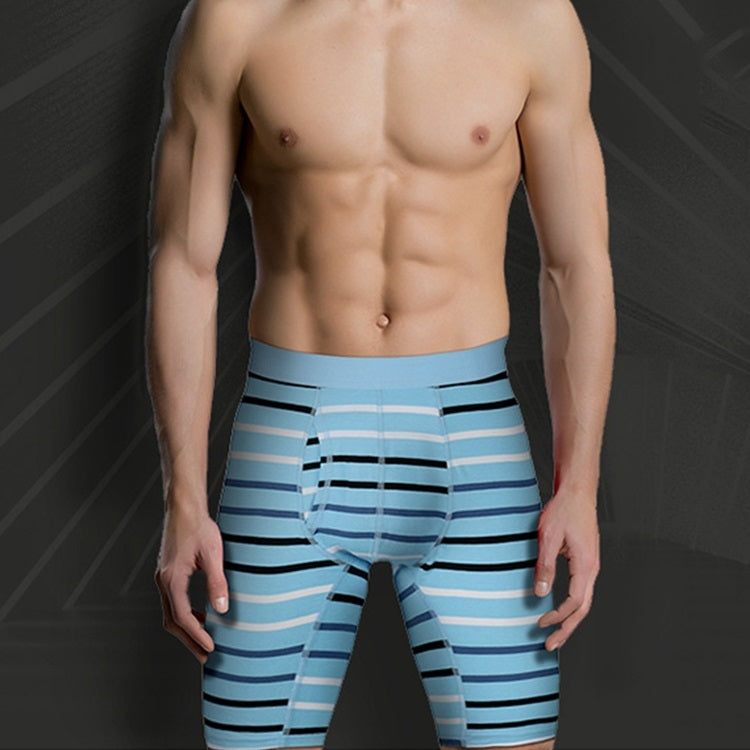 Men Fitness Exercise Lengthened Pure Cotton Sliver Texture Underwear