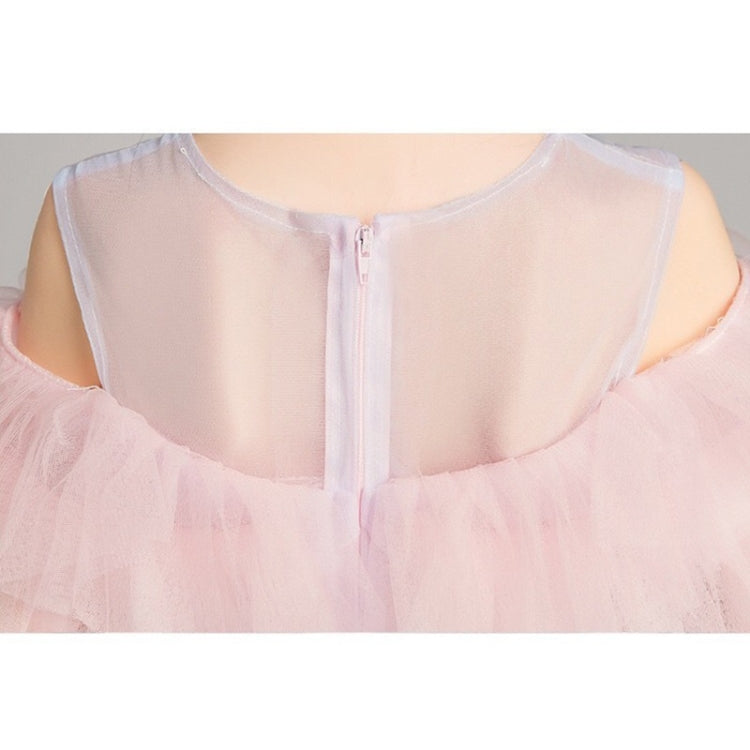 Embroidery Flower Pattern Long Lace Princess Dress Pettiskirt Performance Formal Dress for Girls