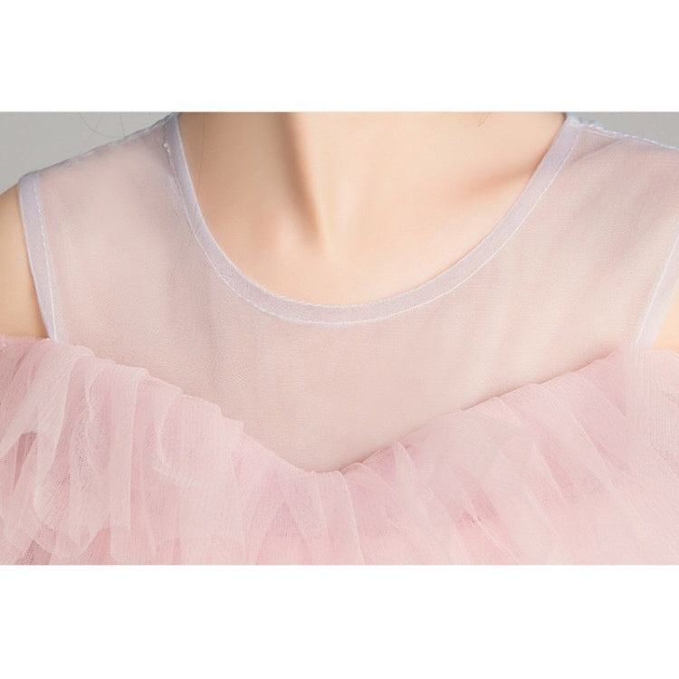 Embroidery Flower Pattern Long Lace Princess Dress Pettiskirt Performance Formal Dress for Girls