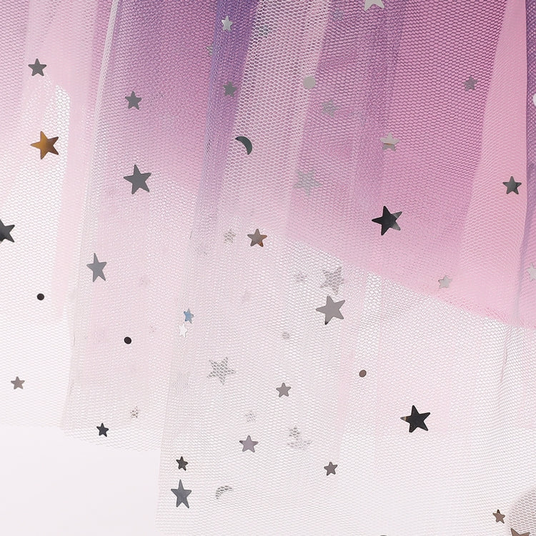 Winter Long-sleeved Velvet Starry Sky Princess Dress Pettiskirt Performance Formal Dress For Girls