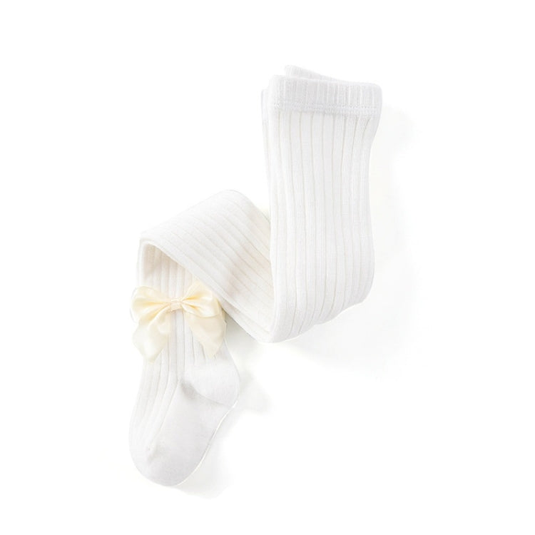 Autumn annd Winter Girls Vertical Stripe Bowknot Pantyhose Baby Leggings