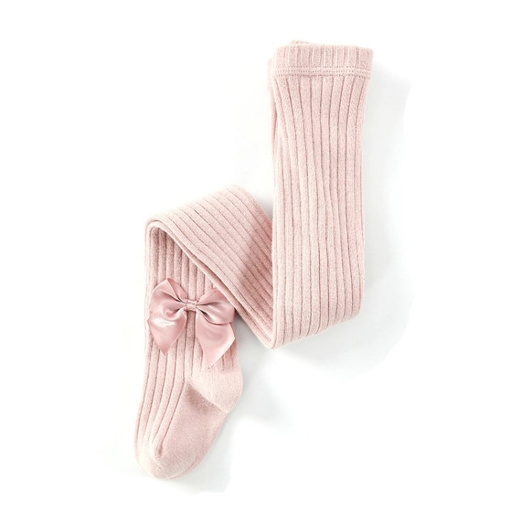 Autumn annd Winter Girls Vertical Stripe Bowknot Pantyhose Baby Leggings