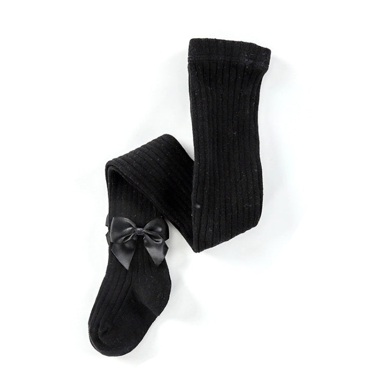 Autumn annd Winter Girls Vertical Stripe Bowknot Pantyhose Baby Leggings