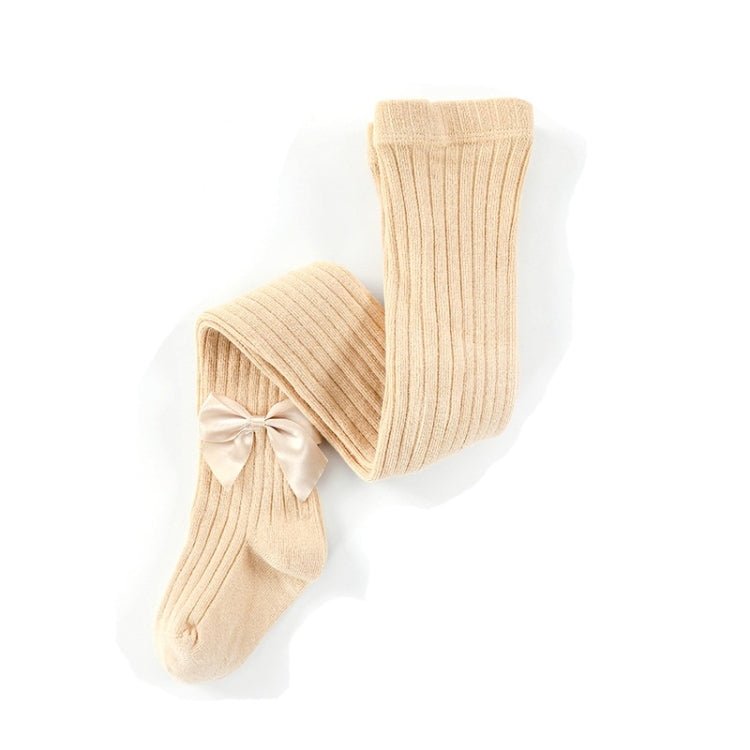 Autumn annd Winter Girls Vertical Stripe Bowknot Pantyhose Baby Leggings