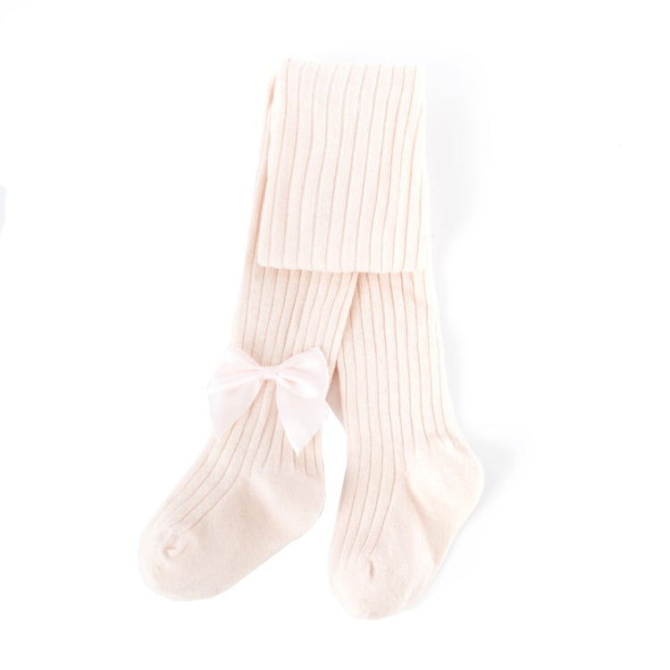 Autumn annd Winter Girls Vertical Stripe Bowknot Pantyhose Baby Leggings