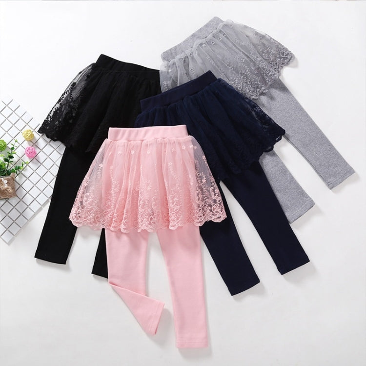 Spring And Autumn Fake Two-piece Pantskirt Cotton Bottoming Trousers For Girls