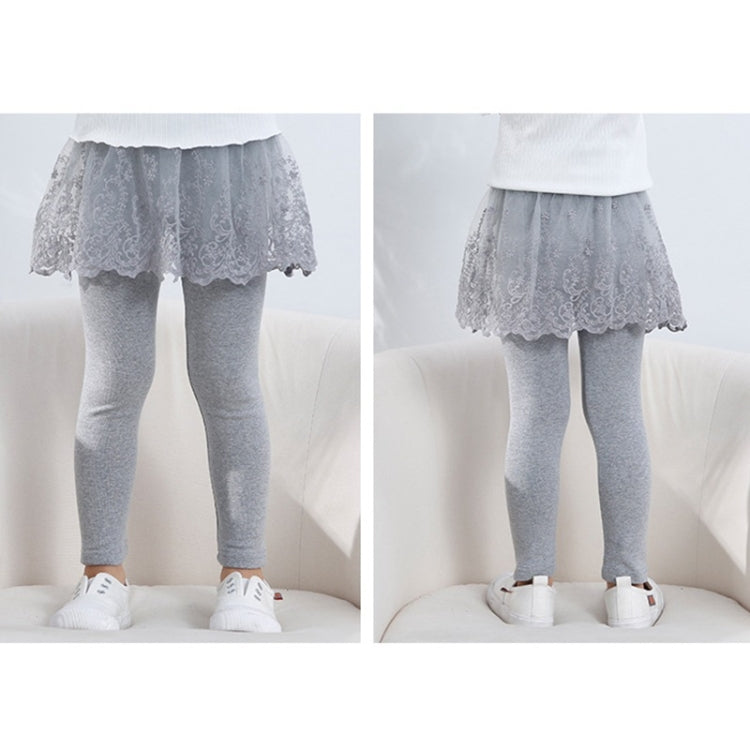 Spring And Autumn Fake Two-piece Pantskirt Cotton Bottoming Trousers For Girls