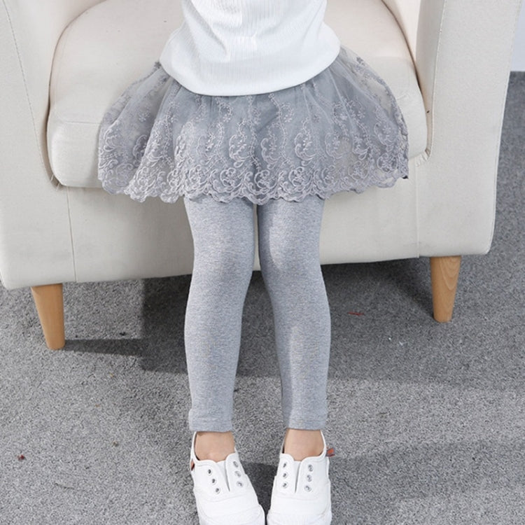 Spring And Autumn Fake Two-piece Pantskirt Cotton Bottoming Trousers For Girls