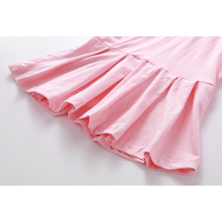 Summer Cherry Pattern Short-sleeved Pleated Shirt Dress Princess Dress For Girls
