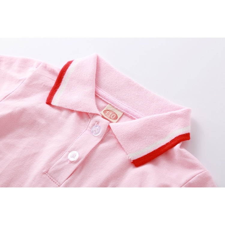 Summer Cherry Pattern Short-sleeved Pleated Shirt Dress Princess Dress For Girls