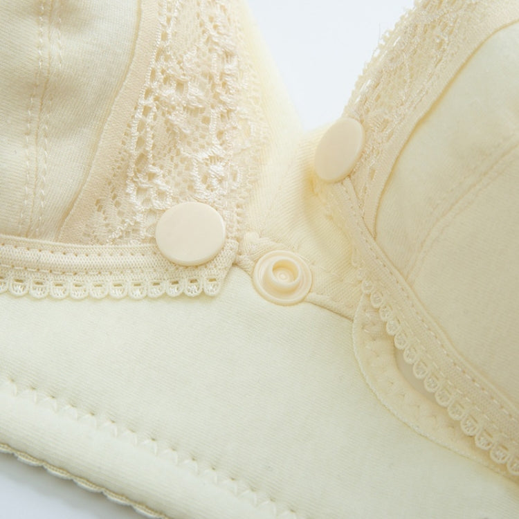 Thin Front Button Lace Flowers Pure Cotton Breastfeeding Underwear Gather Breathable Pregnancy Bra Without Steel Ring