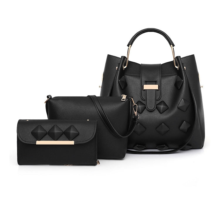 3 in 1 PU Leather Women Handbag Single-shoulder Bag