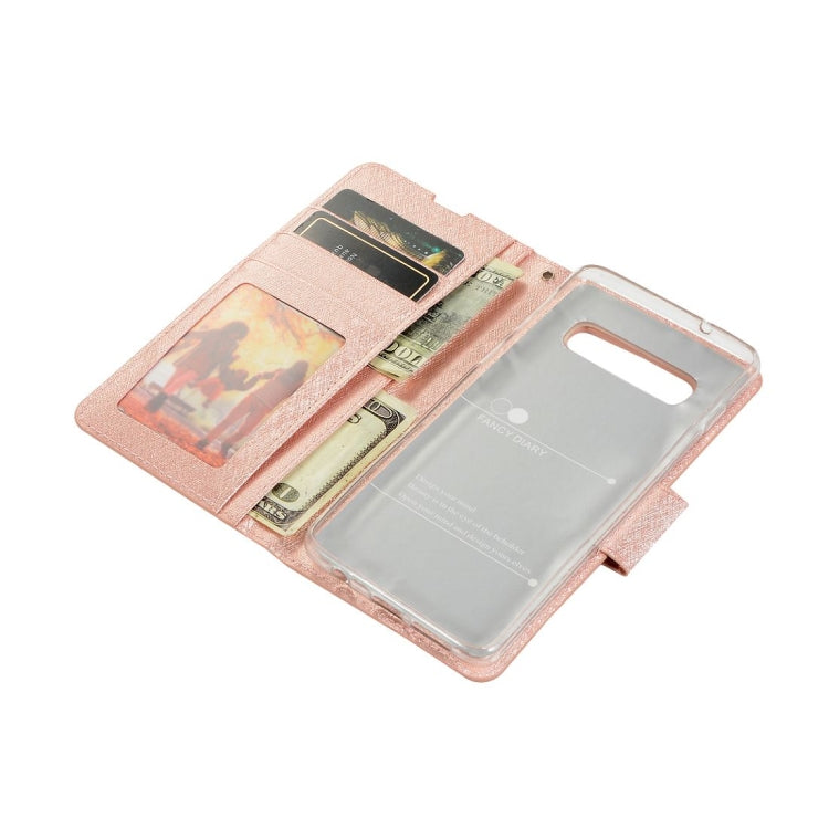 Silk Texture Horizontal Flip Leather Case for Galaxy S10, with Holder & Card slots & Wallet & Photo Frame