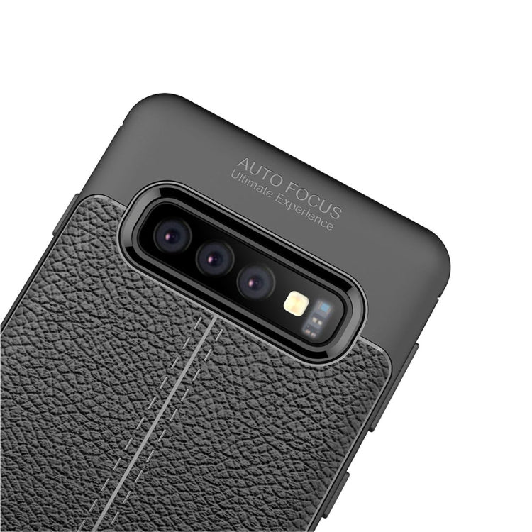 Litchi Texture TPU Shockproof Case for Galaxy S10