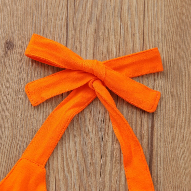 Girls Ruffled Halterneck Top Denim Shorts Suit
