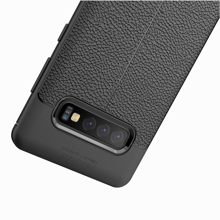 Litchi Texture TPU Shockproof Case for Galaxy S10+